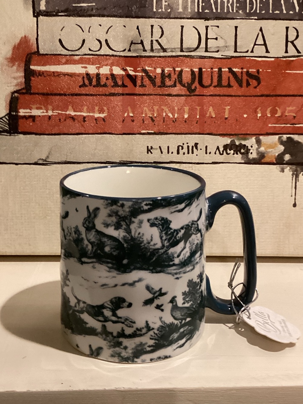 10 Strawberry Street Blue and White Hunting Dogs Mug